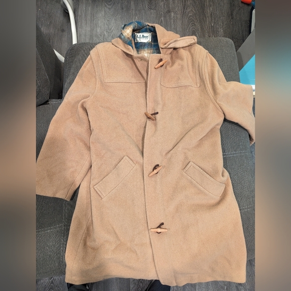 L.L. Bean Jackets & Blazers - L.L. Bean Cream Pea Coat Classic Design
